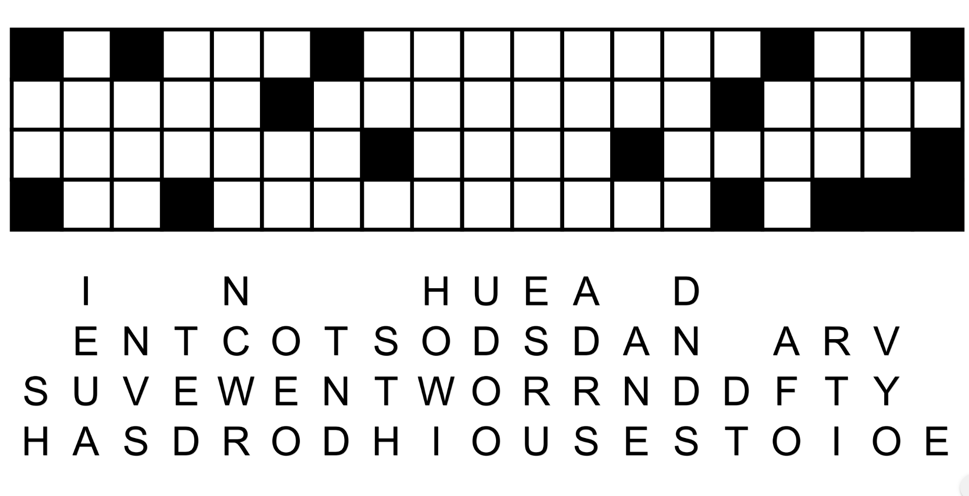 picture shows a fallen letters puzzle